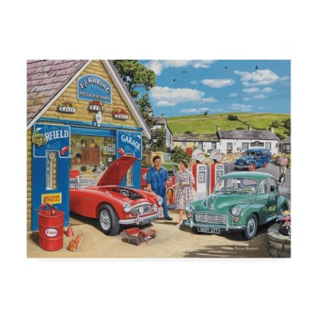 Trevor Mitchell 'The Village Garage' Canvas Art,24x32